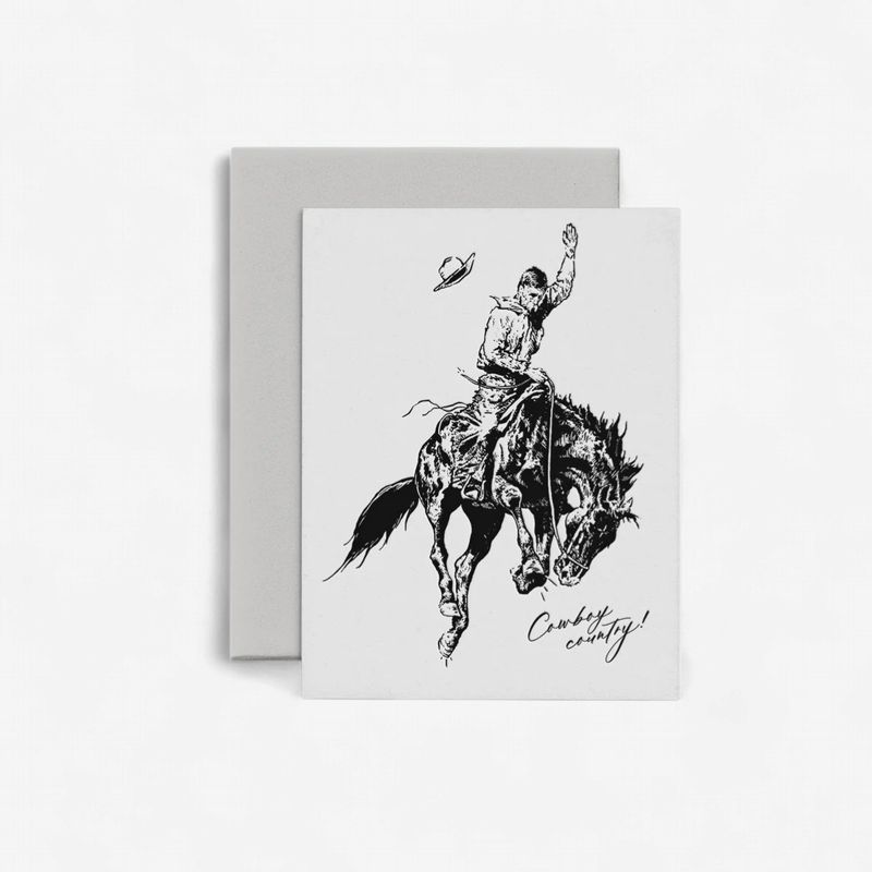 Cowboy No.2 - Letterpress Greeting Card - R. Rebellion