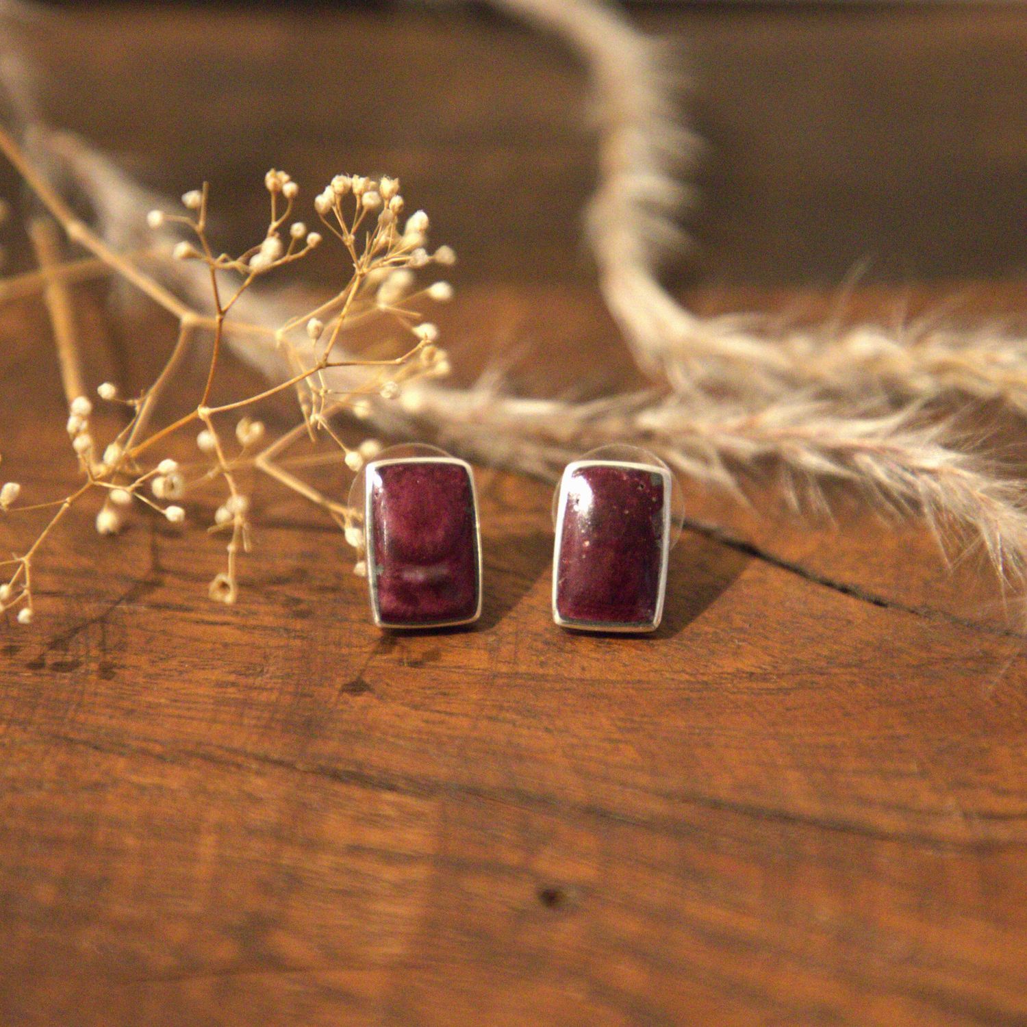 Purple Stone Studs