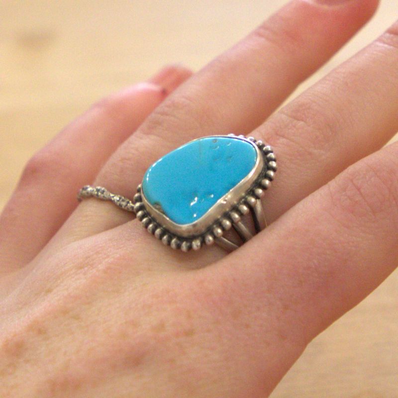 Morning Glory Turquoise Ring
