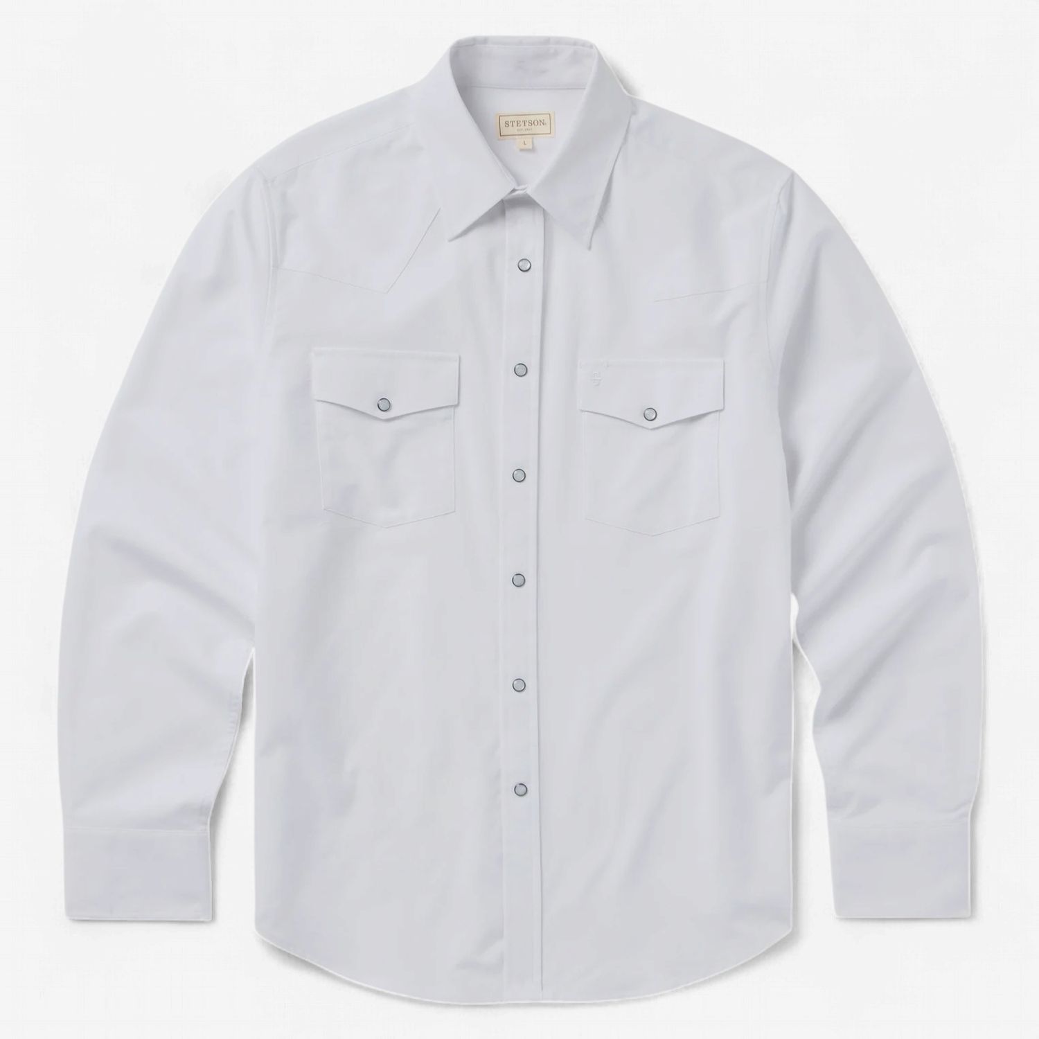 Stetson White Oxford Western Shirt - Men's - Stetson