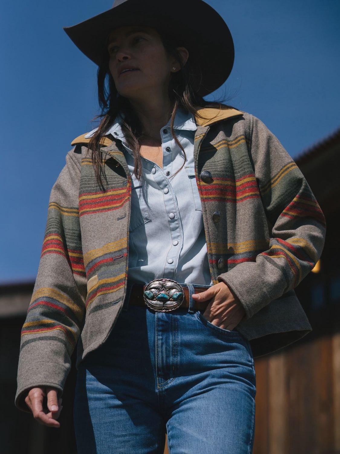 Schaefer Outfitter Women's Las Cruces Jacket with Leather Collar