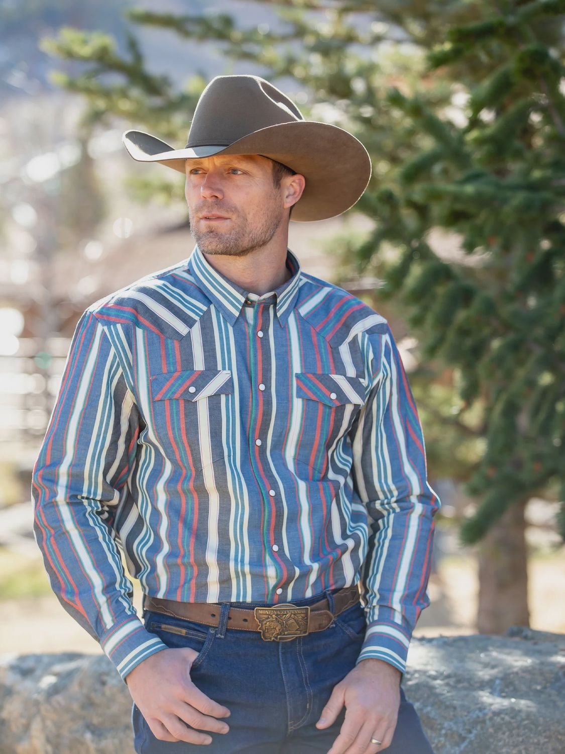 Men's Western Stretch Snap Shirt - Montrose
