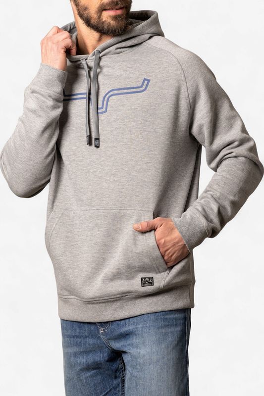 Outlier Hoodie - Grey/Blue - Kimes Ranch Men's