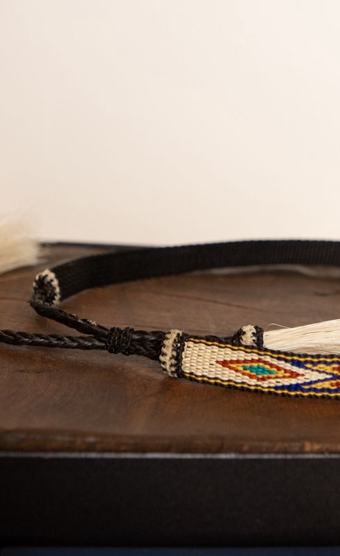 1/2" SW Diamond Tapestry Hatband with Horsehair Tassels