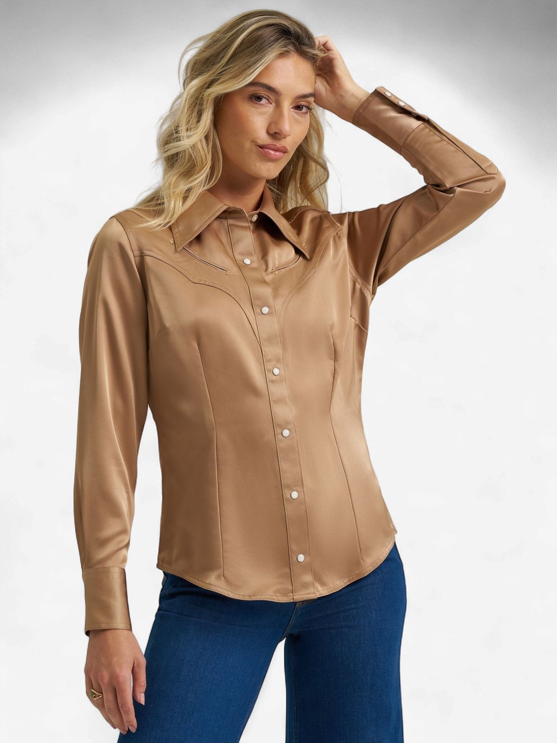 Wrangler x Lainey Wilson Glam Satin Western Snap Shirt