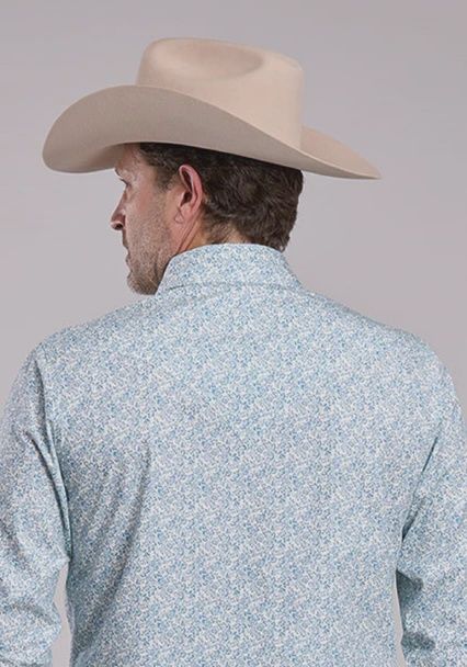 Victorian Floral Print Snap Shirt - Men's - Stetson