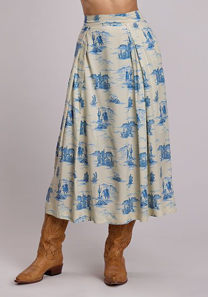 Cowboy Toile Midi Skirt - Stetson