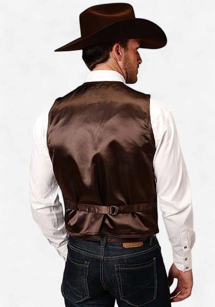 Suede Western Vest - Brown