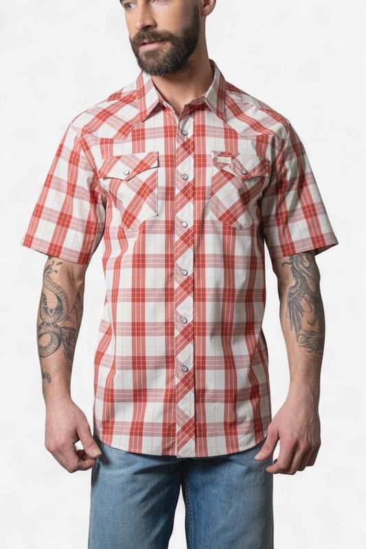 Spade Shirt - Brick Red - Kimes Ranch