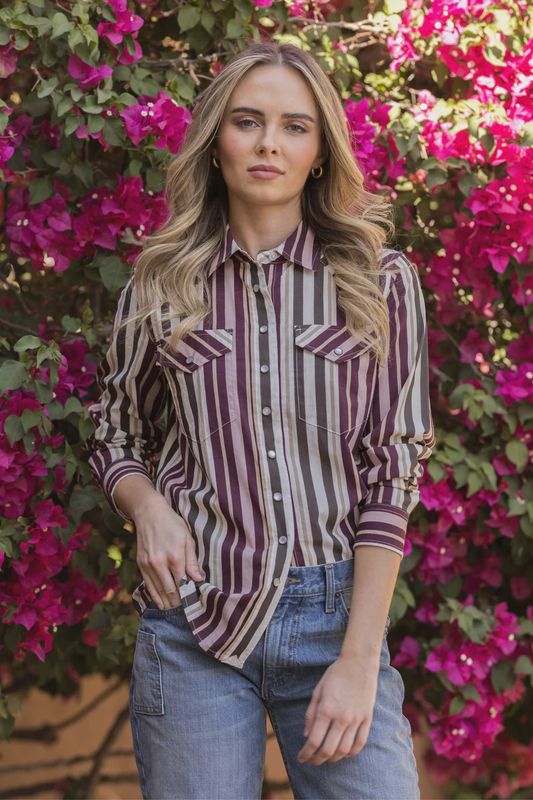 Kai Shirt - Maroon - Kimes Ranch