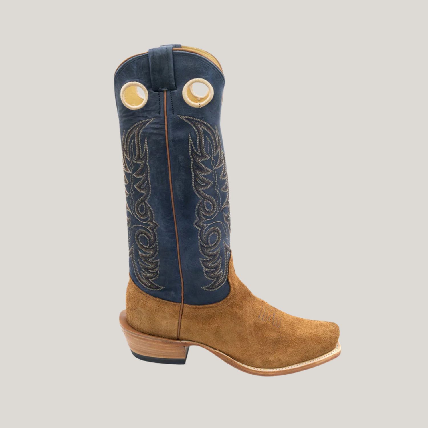 Fenoglio Men's Tan Fuji Roughout and Blue Troya Boots, Size: 9.5, WIDTH: D