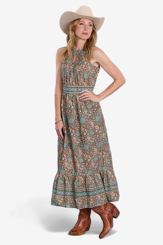 Stetson Carnation Borer Print Cotton Lawn Dress - Stetson