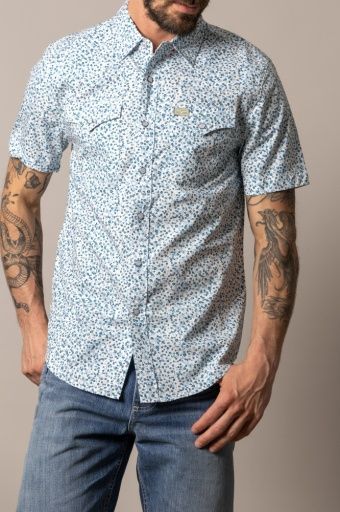 Bascom S/S Shirt - Blue - Men's - Kimes Ranch, Size: M