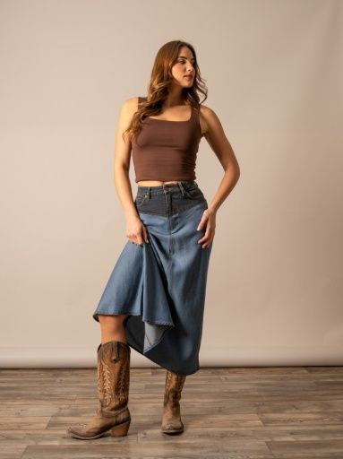 Ladonna Skirt - Indigo - Women's - Kimes Ranch