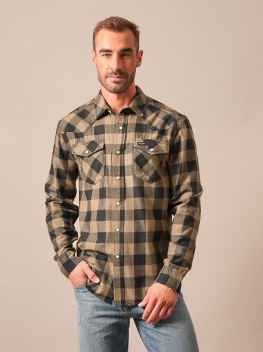 Jonez L/S Shirt - Army Green - Men's - Kimes Ranch