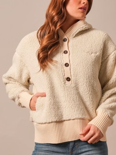 Shayla Pullover - Natural - Women's - Kimes Ranch, Size: S