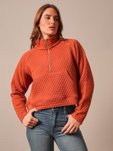 Rita Pullover - Burnt Red - Women's - Kimes Ranch