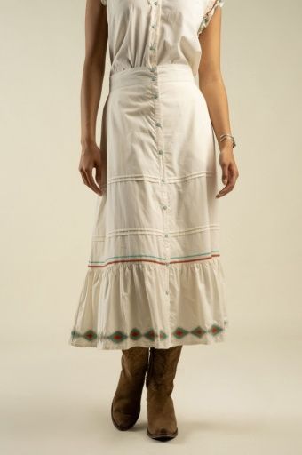 Prairie Skirt - Vintage White - Women's - Sendero, Size: X-Small