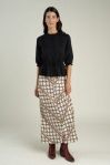 Pearla Slip Skirt - Shinati Chevron Flax - Women's - Sendero, Size: S