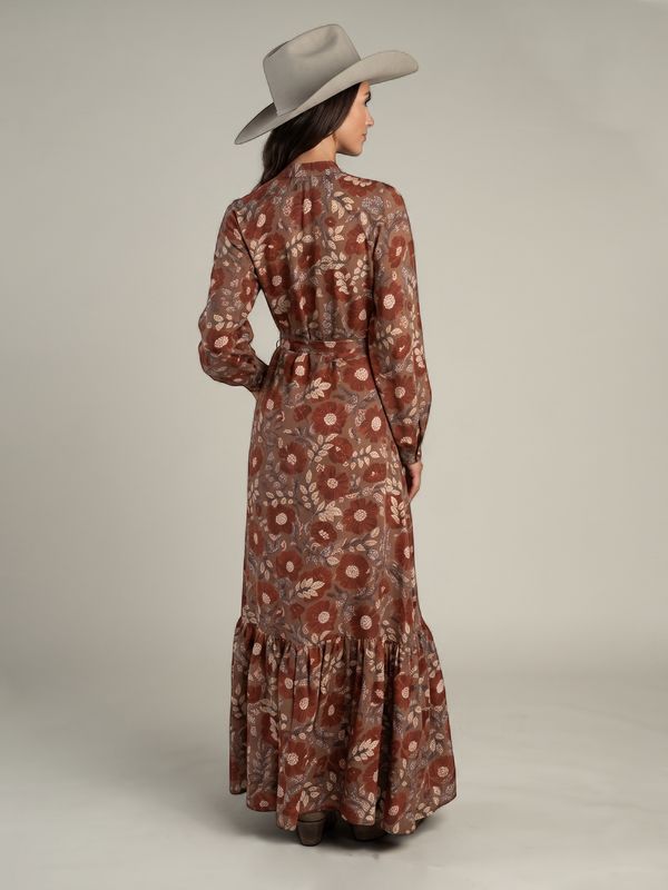Miradora Dress - Desert Floral Copper - Women's - Sendero
