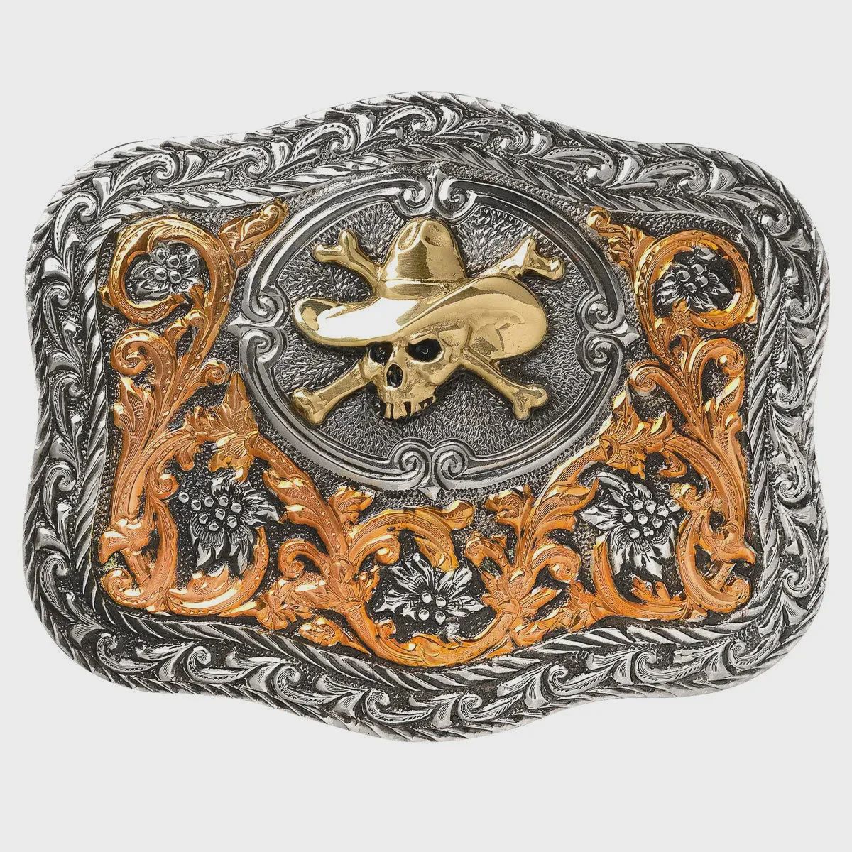 Skull and Cross Bones Belt Buckle
