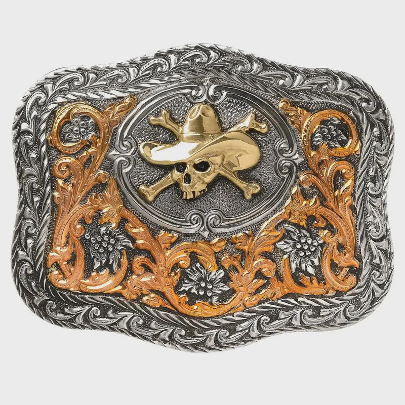 Skull and Cross Bones Belt Buckle