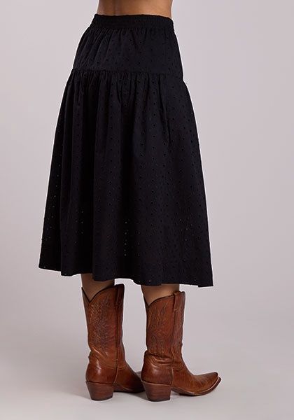 Cotton Eyelet Prairie Skirt - Stetson