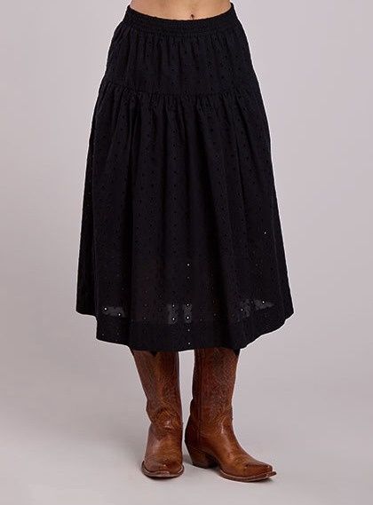 Eyelet Cotton Prairie Skirt - Stetson