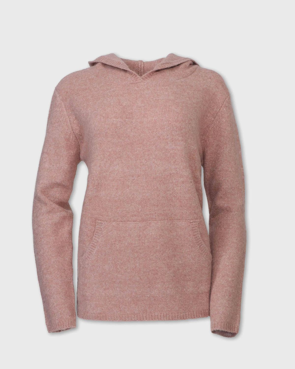Wool Blend Sweater Hoodie - Pink - Purnell, Size: S