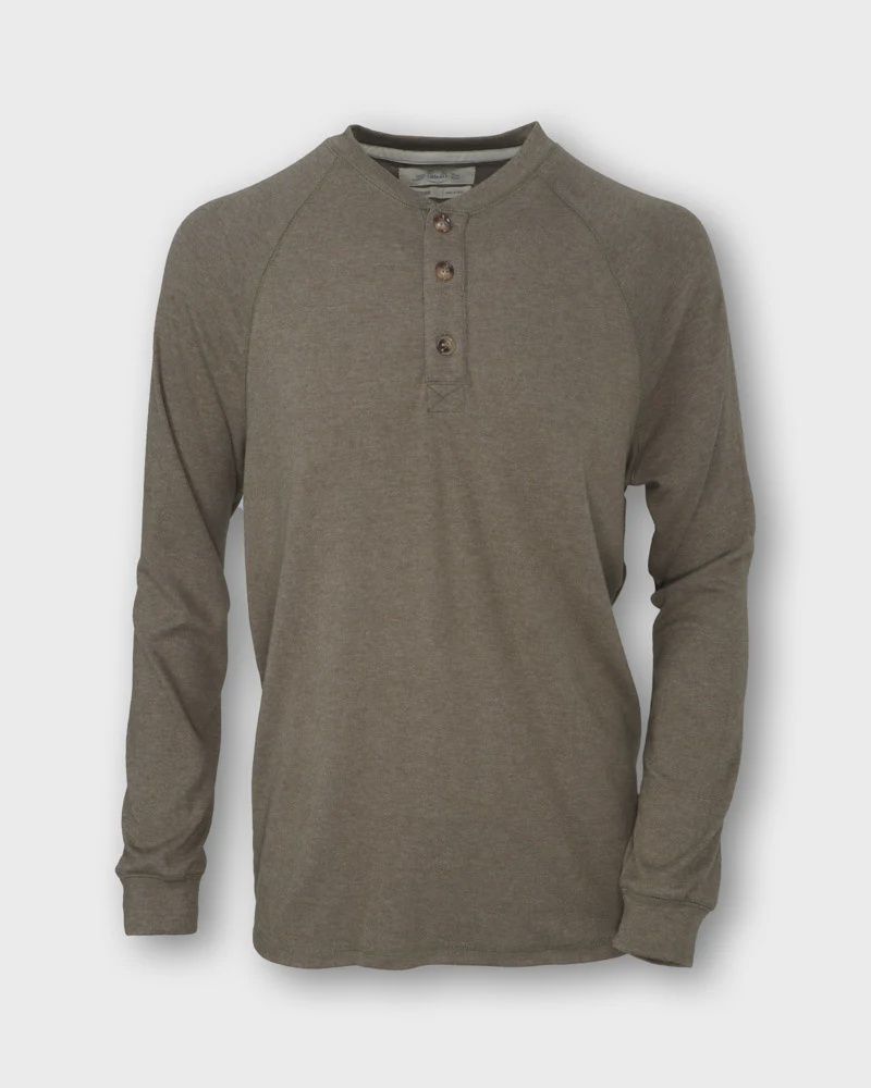Performance Knit Henley - Taupe - Purnell, Size: L
