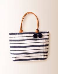 Treasure tote - Navy Beach Stripe - Carve Designsv