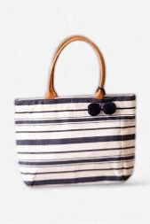 Treasure tote - Navy Beach Stripe - Carve Designsv