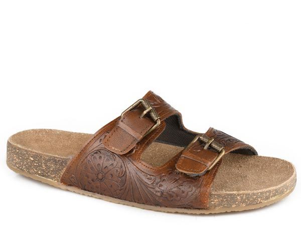 Double Buckle Footbed Sandal/Womens Footwear/Sandal, Size: 6