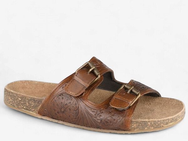 Double Buckle Footbed Sandal - Womens