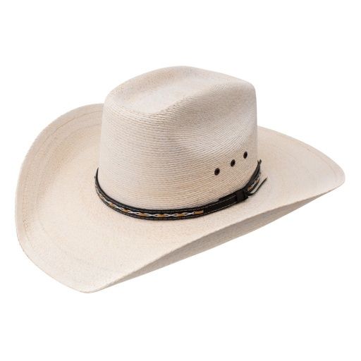 Stetson Square Palm Leaf Straw Cowboy Hat, Size: 6 3/4