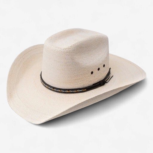 Stetson Square Palm Leaf Straw Cowboy Hat