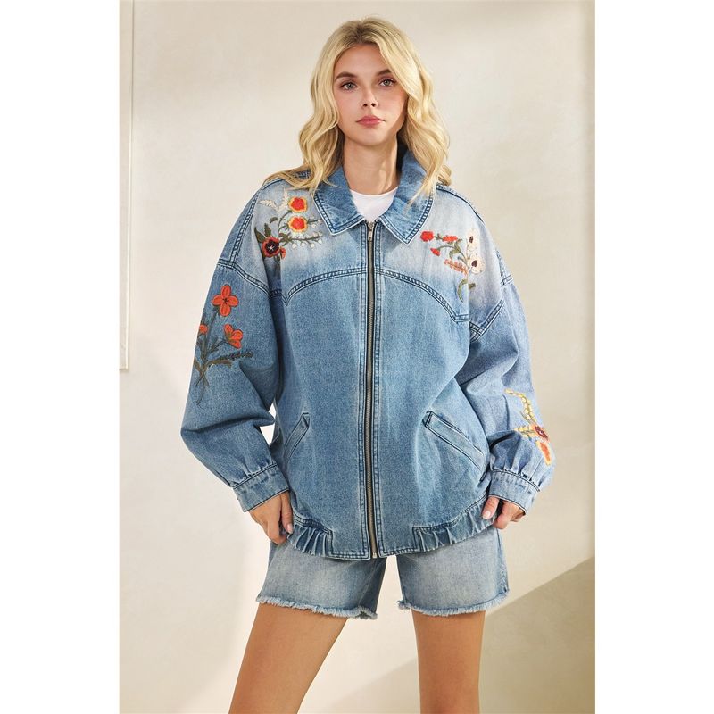 Embroidered Denim Jacket