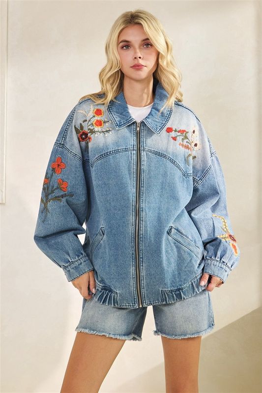Embroidered Denim Jacket