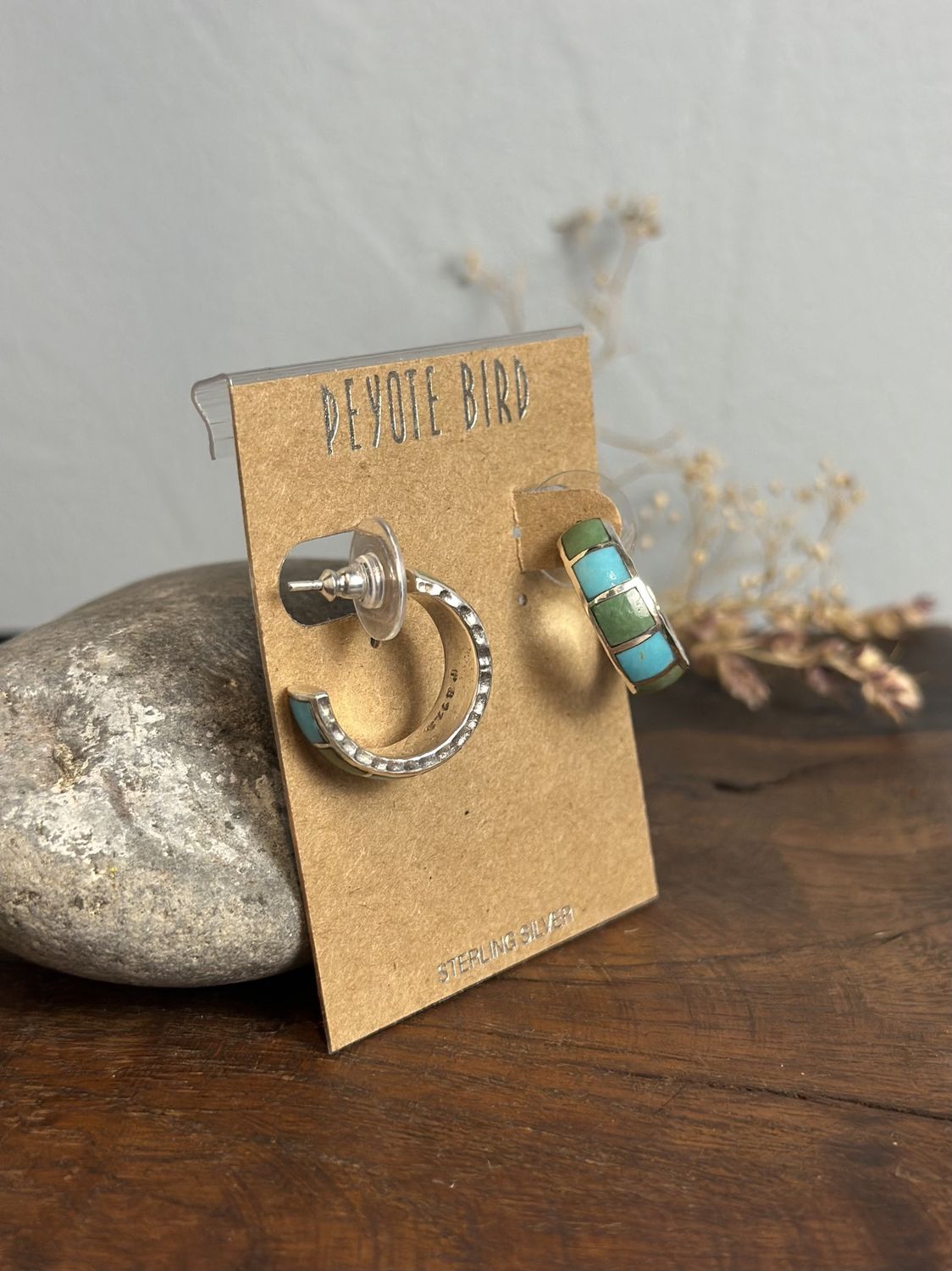 Hammered Edge Hoop Earrings - Peyote Bird