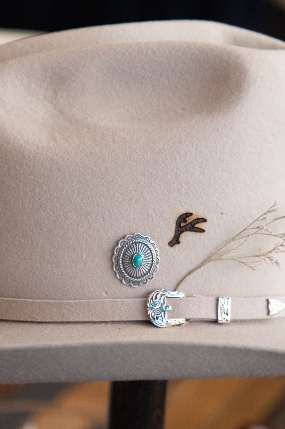 Turquoise Talisman Hat Tack - Peyote Bird