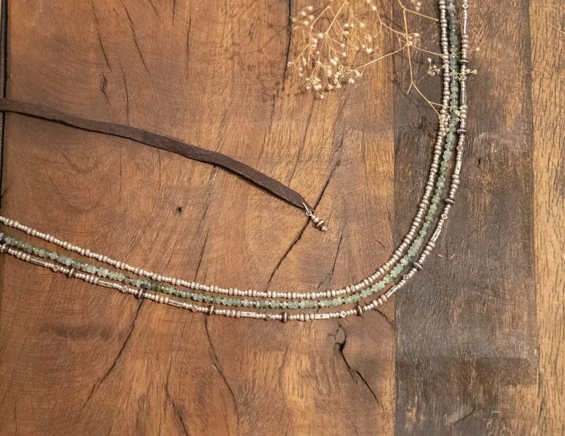 Silver 3 Strand Hat Band - Peyote Bird