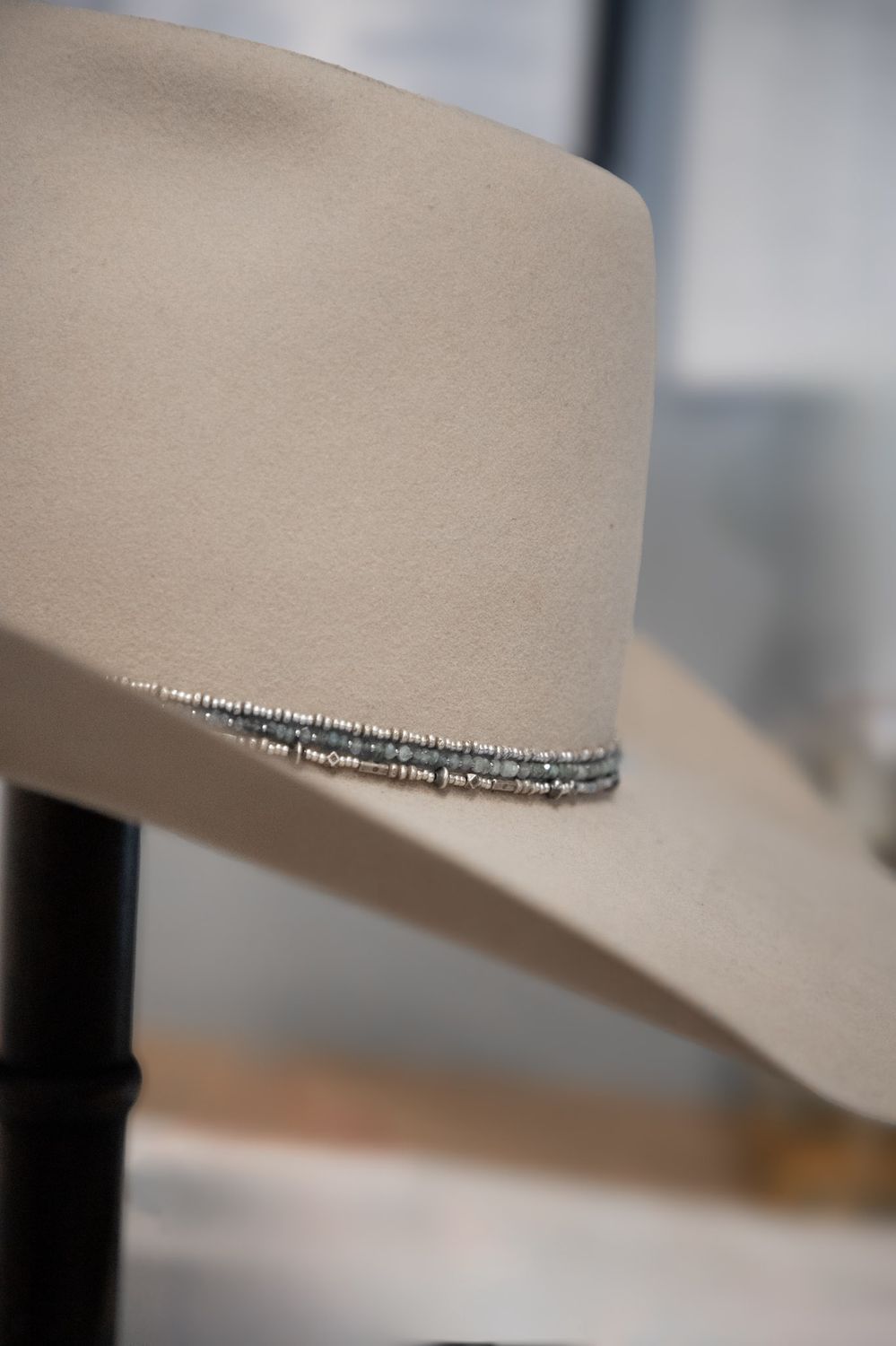 Silver 3 Strand Hat Band - Peyote Bird