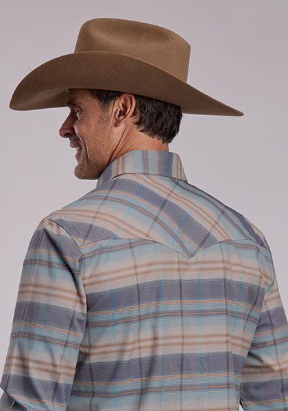 Ombre Stripe Plaid - L/S Shirt