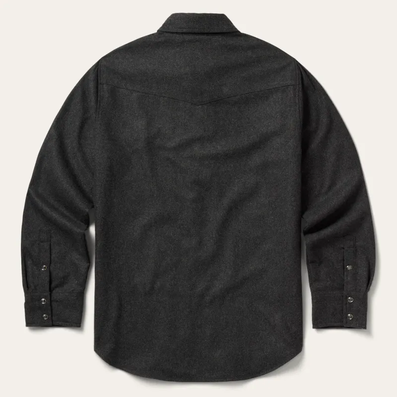 Western Wool Shirt - Dark Grey