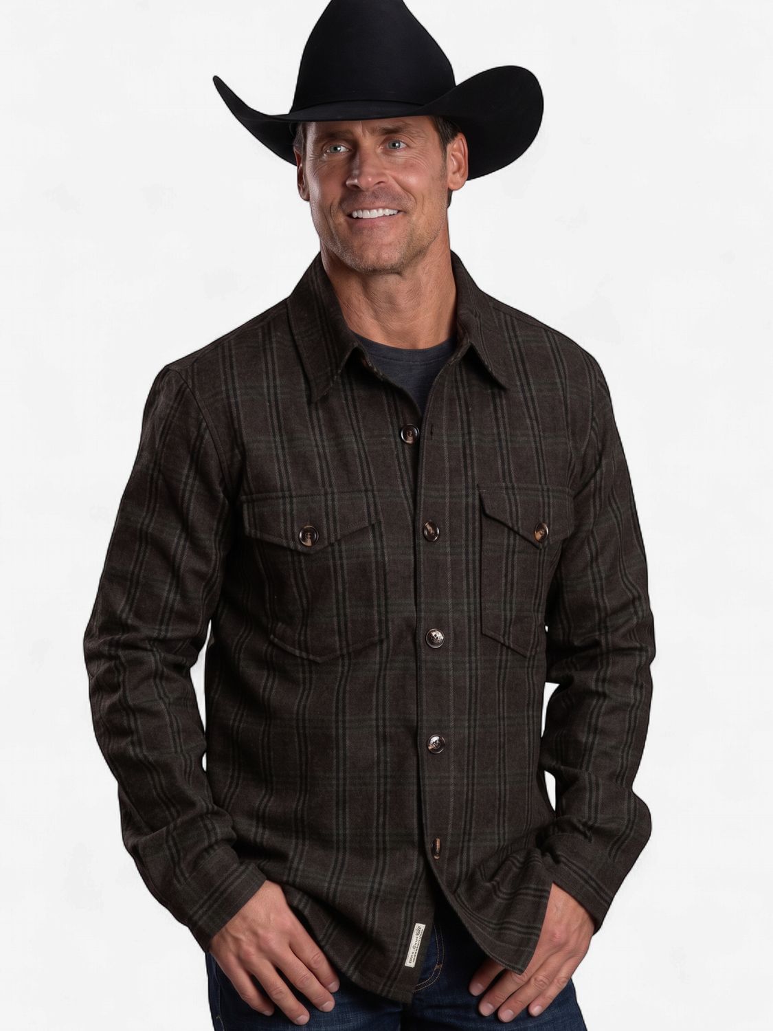Western Plaid Shirt Jacket