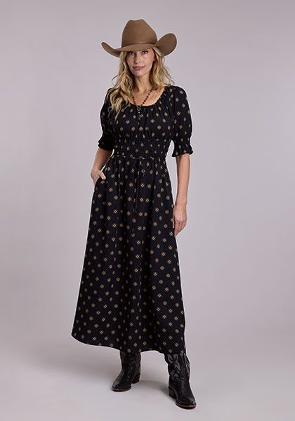 Peasant Dress - Stetson Prints - Four Winds - Stetson