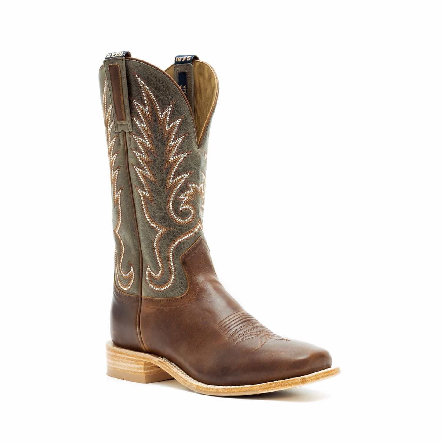 Hyer Men's Kincaid Boot Rich Aged Saddle Dark Fern Cowhide