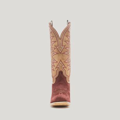 Hyer Womens Rose Hill Burgundy Roughout Rolled Oats Cowhide