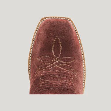 Hyer Womens Rose Hill Burgundy Roughout Rolled Oats Cowhide