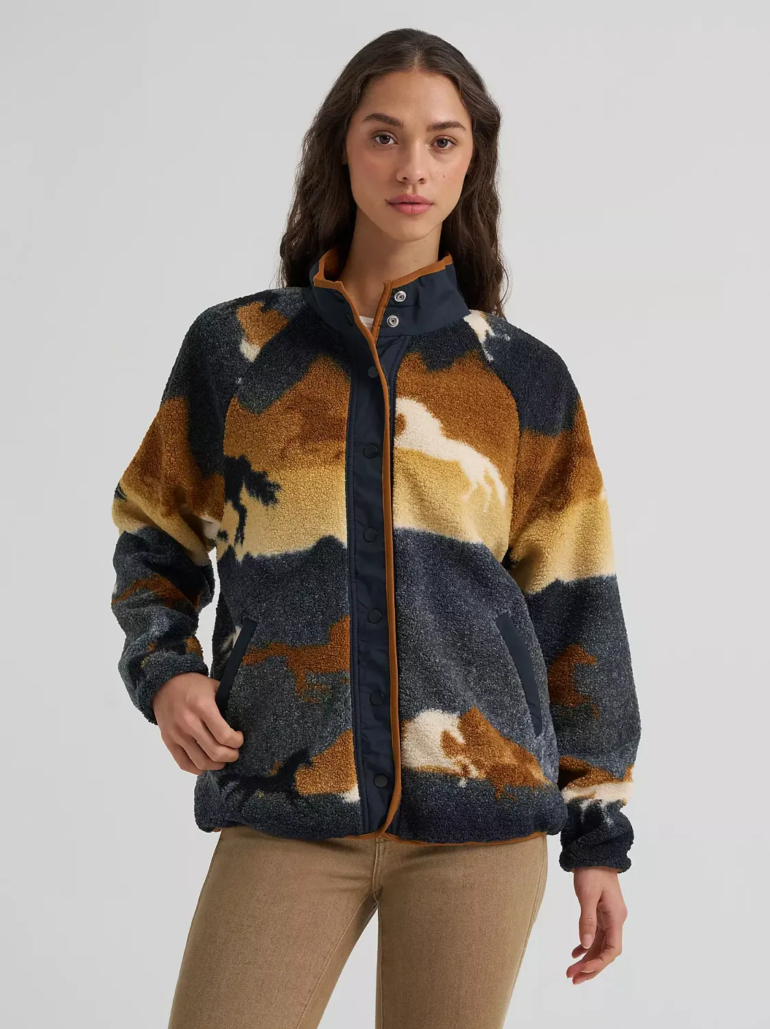 Women's Hay Away Big Sky Sherpa Snap Jacket - Desert Tapestry